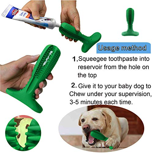 Focuses Dog Toothbrush Toy, Natural Rubber Chew Dog Toothbrush Stick for Medium Large Breed Pet Dog 360 Degree Teeth Cleaning, Oral Care Toys. - Image 6