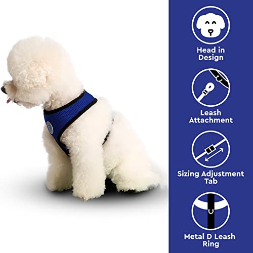 Gooby Soft Mesh Dog Harness - All Weather Mesh Head-in Small Dog Harness with D Ring Leash - Perfect on The Go Breathable Dog Harness for Medium Dogs No Pull and Small Dogs for Indoor and Outdoor Use - Image 4