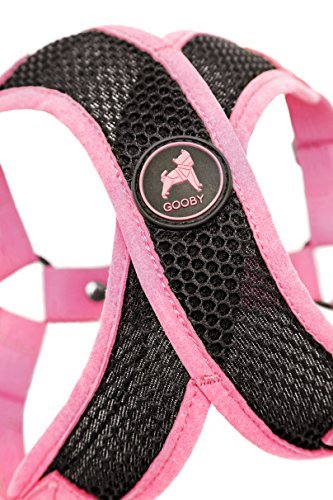 Gooby X Harness, Small Dog Choke Free Step-In Harness with Synthetic Lambskin Soft Strap - Image 4
