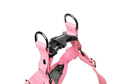 Gooby X Harness, Small Dog Choke Free Step-In Harness with Synthetic Lambskin Soft Strap - Image 5