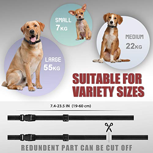 HVRSTVILL Advanced Bark Collar, Anti Bark Collar for Small Medium Large Dogs, Stop Barking Device - NO SHOCK, Safely and Humane with Sound & Vibration, Rechargeable and Adjustable Belt 7-55kg - Image 4
