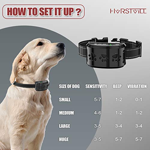 HVRSTVILL Advanced Bark Collar, Anti Bark Collar for Small Medium Large Dogs, Stop Barking Device - NO SHOCK, Safely and Humane with Sound & Vibration, Rechargeable and Adjustable Belt 7-55kg - Image 7