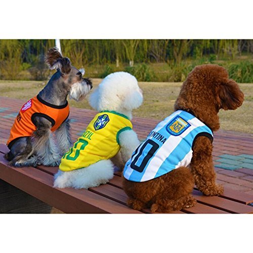 hibote Pet Dog Football World Cup T-shirts Puppy Spring Summer Apparel Costumes Clothes - Image 6