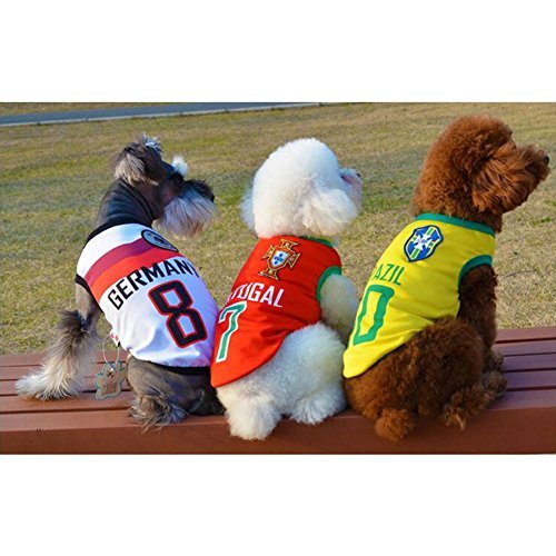 hibote Pet Dog Football World Cup T-shirts Puppy Spring Summer Apparel Costumes Clothes - Image 7
