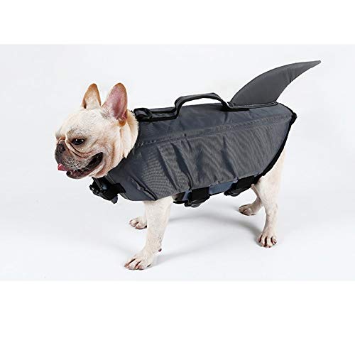 JDHFKS Pet Supplies Dog Floatation Vest Dog Life Jacket Large Dog Swimming Life Jacket Swimsuit Clothes,Gray (S-XL) - Image 5
