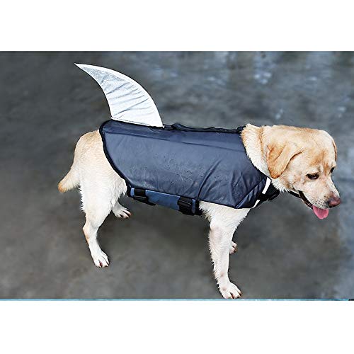 JDHFKS Pet Supplies Dog Floatation Vest Dog Life Jacket Large Dog Swimming Life Jacket Swimsuit Clothes,Gray (S-XL) - Image 6