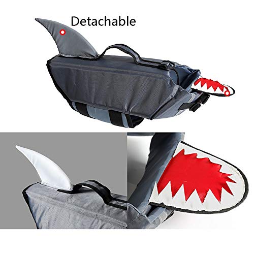 JDHFKS Pet Supplies Dog Floatation Vest Dog Life Jacket Large Dog Swimming Life Jacket Swimsuit Clothes,Gray (S-XL) - Image 7