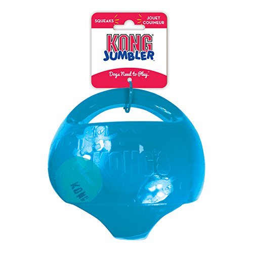 KONG - Jumbler Ball - Interactive Fetch Dog Toy with Tennis Ball (Assorted Colours) - For Large/Extra Large Dogs - Image 4