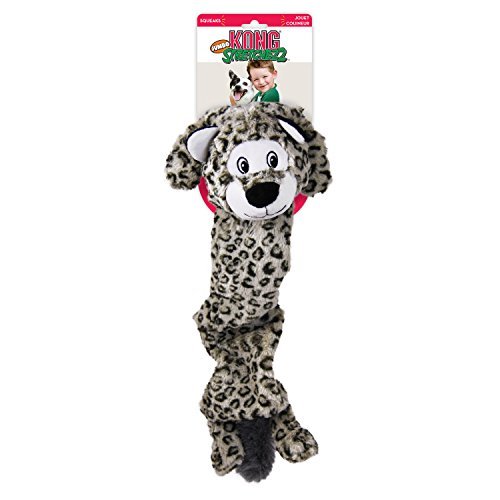 KONG Stretchezz Jumbo Snow Leopard Dog Toy, X-Large Multicolour - Image 4