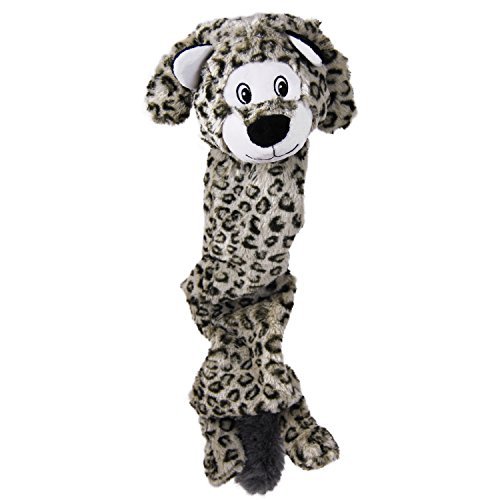 KONG Stretchezz Jumbo Snow Leopard Dog Toy, X-Large Multicolour - Image 2