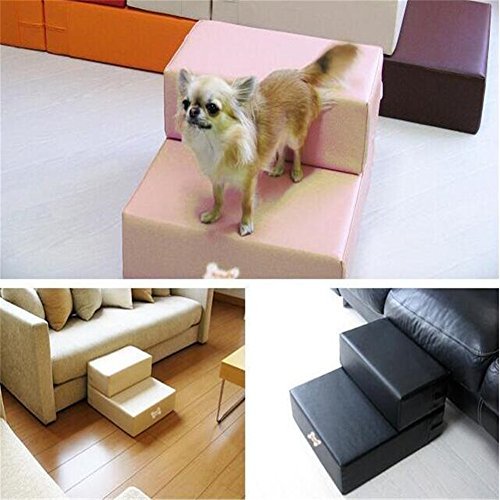 Kondrao 2 Levels Easy Step dog stairs Removable Cover, L26.3” x W15.3” x H7.8” - Image 5