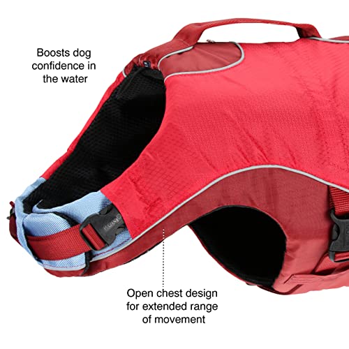 Kurgo Surf 'n Turf Dog Life Jacket, Flotation Vest for Dogs, Reflective, Adjustable, Small-Red - Image 5