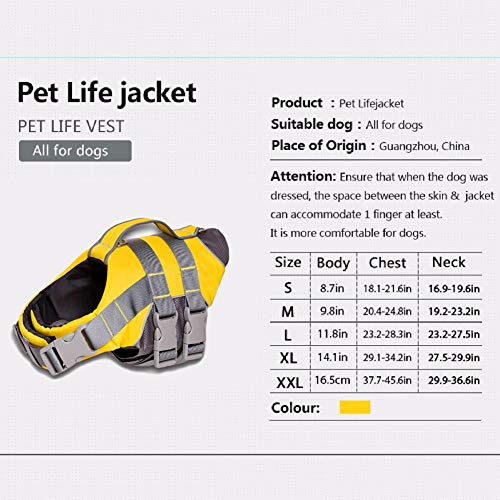 LFEWOX Color Pet Life Jacket Size Adjustable Dog Lifesaver Safety Reflective Vest Pet Life Preserver Dog Saver Life Vest Coat for Swimming Surfing Boating Hunting - Image 7