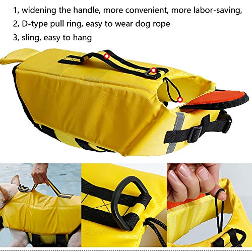 LZRZBH Pet Supplies Dog Swimming Life Jacket Pet Clothes Summer Teddy Golden Hair Labrador Large Dog Vest Pet Clothing,yellow(S-XL) - Image 6