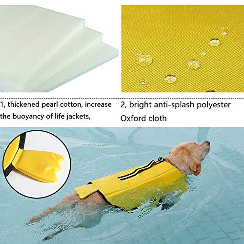 LZRZBH Pet Supplies Dog Swimming Life Jacket Pet Clothes Summer Teddy Golden Hair Labrador Large Dog Vest Pet Clothing,yellow(S-XL) - Image 7