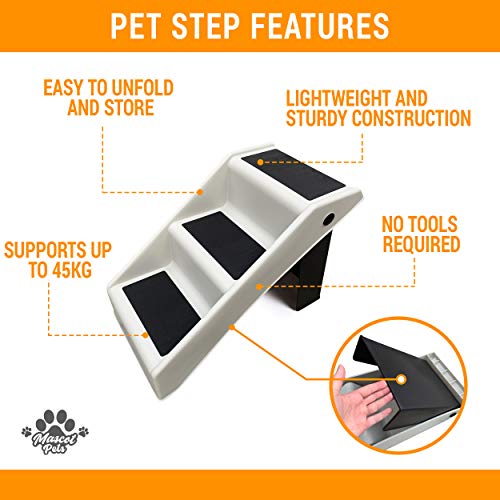 Lightweight Foldable Portable Fold Flat Pet Steps Ramp Suitable for Dog Cat and Children *Not for hard floors* - Image 6