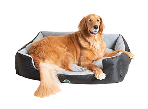Loving Care Pet Products Ultra Supreme LOUNGER Style Pet Bed. (XL = 100cm x 80cm, Faithful GREY) Black & GREY Dog Bed, Cat Bed, Basket. Removable Pillow Machine Washable, 7 COLOURS - Image 3