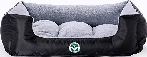Loving Care Pet Products Ultra Supreme LOUNGER Style Pet Bed. (XL = 100cm x 80cm, Faithful GREY) Black & GREY Dog Bed, Cat Bed, Basket. Removable Pillow Machine Washable, 7 COLOURS - Image 6