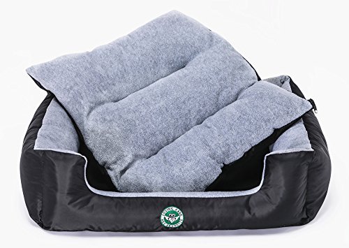 Loving Care Pet Products Ultra Supreme LOUNGER Style Pet Bed. (XL = 100cm x 80cm, Faithful GREY) Black & GREY Dog Bed, Cat Bed, Basket. Removable Pillow Machine Washable, 7 COLOURS - Image 8