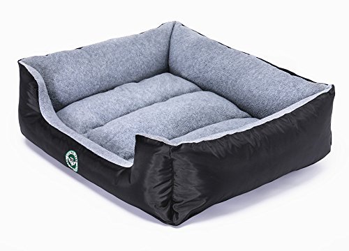 Loving Care Pet Products Ultra Supreme LOUNGER Style Pet Bed. (XL = 100cm x 80cm, Faithful GREY) Black & GREY Dog Bed, Cat Bed, Basket. Removable Pillow Machine Washable, 7 COLOURS - Image 9