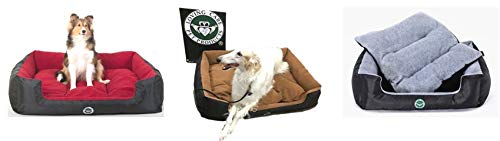 Loving Care Pet Products Ultra Supreme LOUNGER Style Pet Bed. (XL = 100cm x 80cm, Faithful GREY) Black & GREY Dog Bed, Cat Bed, Basket. Removable Pillow Machine Washable, 7 COLOURS - Image 10