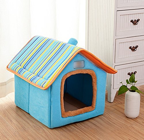 LvRao Warm Pet Kennel Puppy House Plush Dog Cat Kitten Bed Pet Indoor House - Image 3