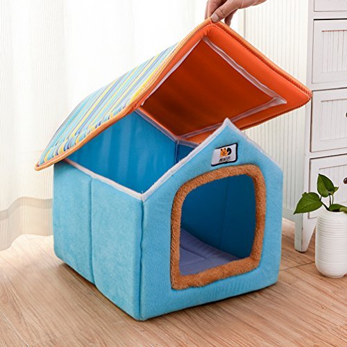 LvRao Warm Pet Kennel Puppy House Plush Dog Cat Kitten Bed Pet Indoor House - Image 4