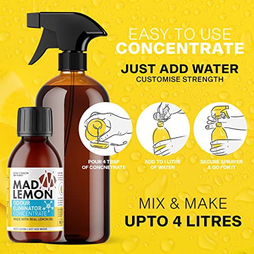 Mad Lemon Pet Odor Eliminator and Neutralizer - Industrial Strength 8oz Concentrate - Makes 1 Gallon - Great for Cat & Dog Odors, Urine, Carpet, Dead Rodent Odor, Mouse, Rat, Sewer, Garbage - Image 4