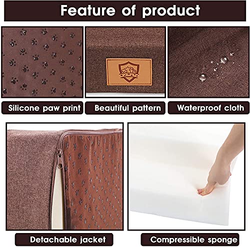 Masthome Dog Steps for Bed Sofa, 3 Step High Density Foam Dog Ramp with Washable Cover, Non-slip Pet Stairs Ladder for Small Dogs & Cats, 40 x 38 x 30 cm - Image 5