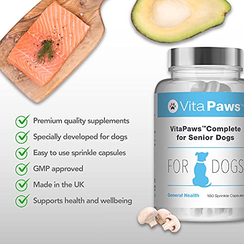 Multivitamins for Senior Dogs | VitaPaws Complete | 180 Sprinkle Capsules Ideal for Fussy Pets | UK Manufactured - Image 6