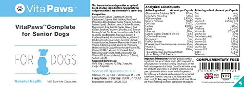 Multivitamins for Senior Dogs | VitaPaws Complete | 180 Sprinkle Capsules Ideal for Fussy Pets | UK Manufactured - Image 7
