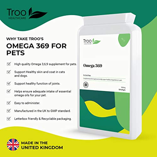 Omega 369 Pet Perfect Omega Fish Oil - for Dogs and Cats - 1000mg 120 Capsules - Daily Omega 3 6 9 Supplement for Pets - Help Maintain Healthy Skin & Coat - Support Immune and Heart Function - Image 5