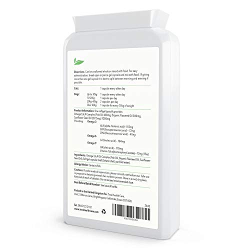 Omega 369 Pet Perfect Omega Fish Oil - for Dogs and Cats - 1000mg 120 Capsules - Daily Omega 3 6 9 Supplement for Pets - Help Maintain Healthy Skin & Coat - Support Immune and Heart Function - Image 6