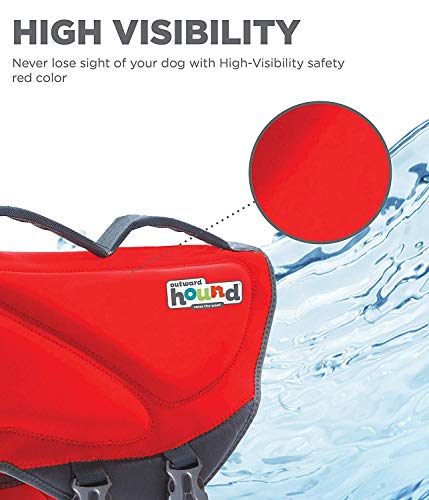 Outward Hound Dawson Swim Red Dog Life Jacket, Small - Image 6