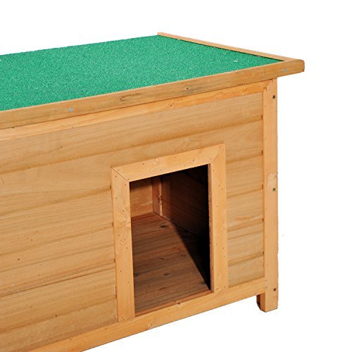 PawHut Wooden Dog Kennel Elevated Dog Pet House w/ Open Top 85W x 58D x 58H cm - Image 8