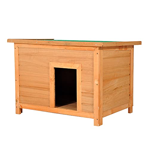 PawHut Wooden Dog Kennel Elevated Dog Pet House w/ Open Top 85W x 58D x 58H cm - Image 9