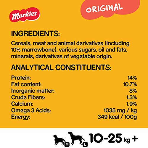 Pedigree Markies - Dog Biscuit Treats with Marrowbone, for Adult Dogs, Pack of 12 (12 x 500 g) - Image 6