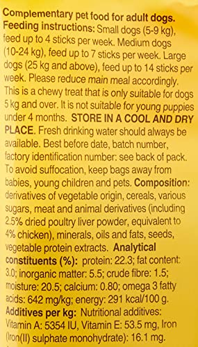 Pedigree Rodeo 84 Sticks, Dog Treats with Chicken - no artificial Colours or Flavours providing tasty Nutrients, Vitamins, Minerals and Omega 3, Pack of 1 (12 x 7) - Image 6