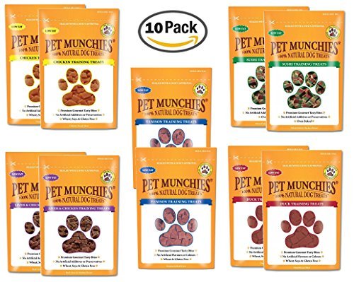 Pet Munchies Training Treats Mixed Pack of 10-2x Chicken + 2x Chicken & Liver + 2x Sushi + 2x Duck + 2x Venison - All 5 Varieties in 1 | Smart Bundle UK Trademark - Image 3
