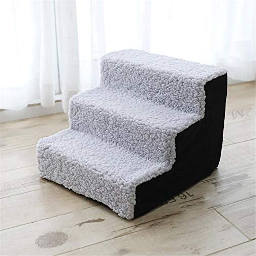Pet Stairs, 3/4 Steps Dog Stairs Climbing Ladder Sponge Steps High Cat Dog Climb Ladder Environmentally Friendly Sponge Stairs Small Dog Sofa Bed Ladder - Image 3