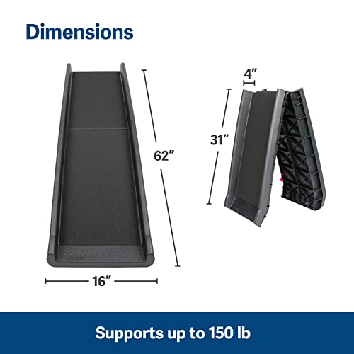 PetSafe Solvit Ultrlite Bi-Fold Pet Ramp, Compact and Lightweight,Grey,4" H x 16" W x 62" D - Image 3
