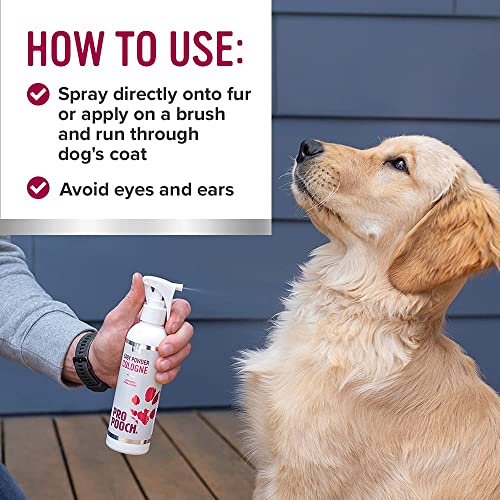 Pro Pooch Dog Perfume Spray - Dog Deodorant Spray & Cologne w/Fresh Baby Powder Scent - Hypoallergenic & Vegan Pet Smell Corrector - 250ml - Image 7
