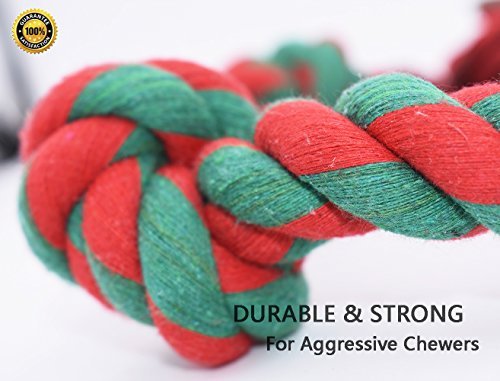 RIO Direct Dog Rope Toys, Durable Dog Rope Chew Toys Set for Aggressive Chewers, Interactive Cotton Rope - Avoid Boredom and Anxiety - Best Gift for Medium to Large Breeds (4Pack) - Image 5