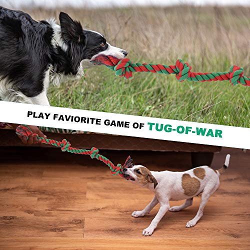 RIO Direct Dog Rope Toys, Durable Dog Rope Chew Toys Set for Aggressive Chewers, Interactive Cotton Rope - Avoid Boredom and Anxiety - Best Gift for Medium to Large Breeds (4Pack) - Image 7