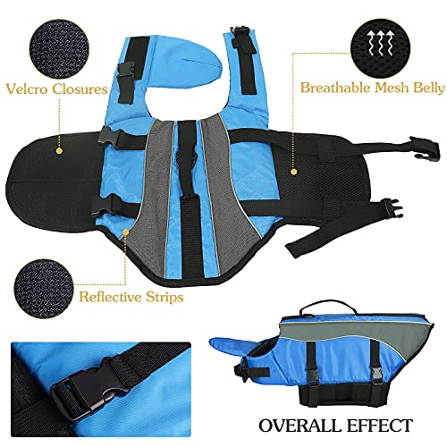SILD Color Pet Life Jacket Size Adjustable Dog Lifesaver Safety Reflective Vest Pet Life Preserver Dog Saver Life Vest Coat for Swimming Surfing Boating Hunting - Image 5