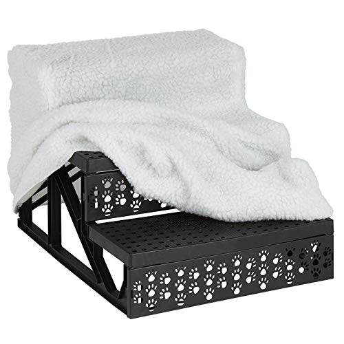 SavingPlus 3 Steps Pet Dog Ladder Soft Stairs Puppy Washable Cover Ramp - Image 3