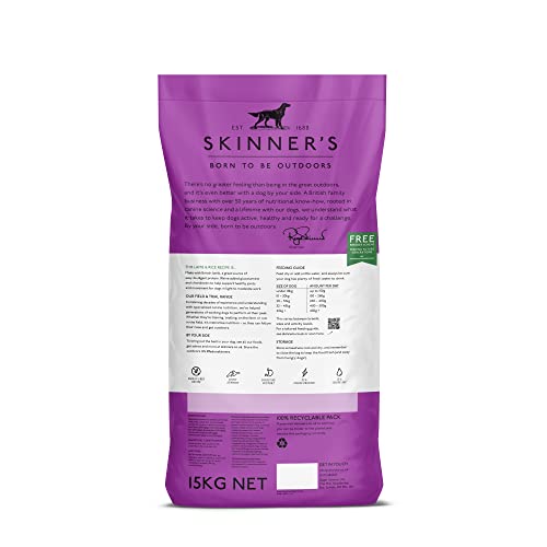 Skinner’s Field & Trial Lamb & Rice – Complete Dry Adult Dog Food, For Active and Energetic Dogs, Sensitive, 15kg - Image 3