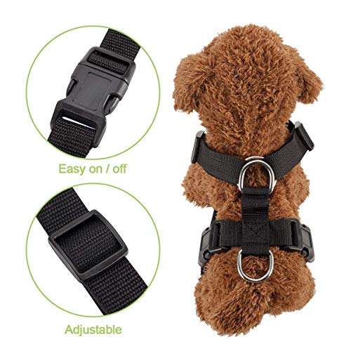 SlowTon Dog Car Harness Seatbelt Set, Pet Vest Harness with Safety Seat Belt for Trip and Daily Use Adjustable Elastic Strap and Multifunction Breathable Fabric Vest in Vehicle for Dogs - Image 4