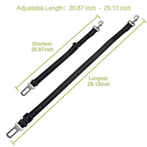 SlowTon Dog Car Harness Seatbelt Set, Pet Vest Harness with Safety Seat Belt for Trip and Daily Use Adjustable Elastic Strap and Multifunction Breathable Fabric Vest in Vehicle for Dogs - Image 8