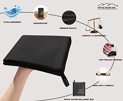 Style Slice Microfibre Towel - Quick dry Lightweight Absorbent Travel Towel for Sports Beach Gym Swimming Camping Hiking Drying Pets - Small Medium Large X-Large XX-Large 200 by 100cm - Image 3